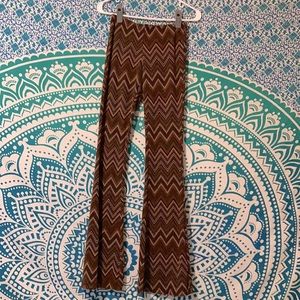 SOLD Forever 21 Chevron Print Flare Leg Pants